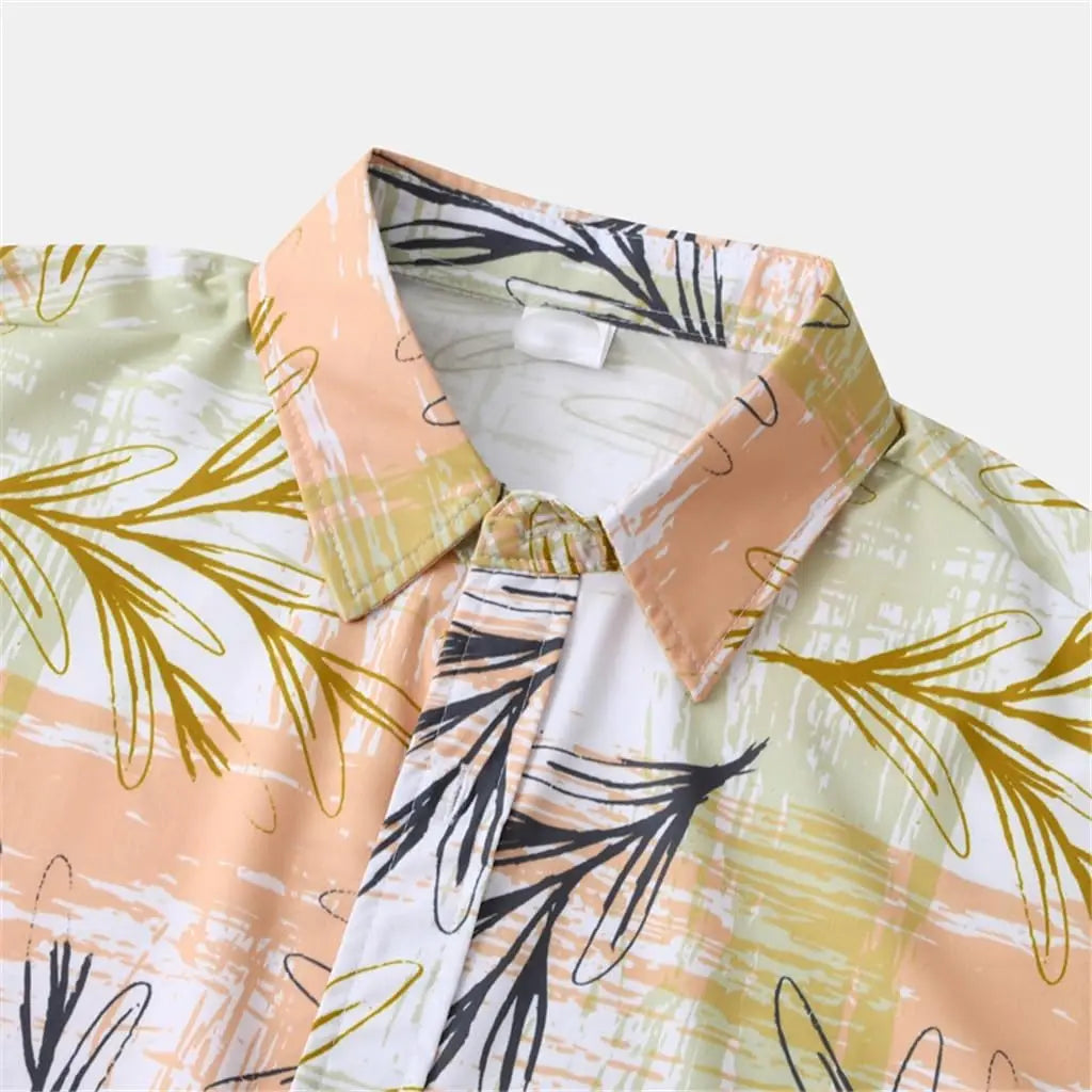 2024 Men Sets Print Patchwork Lapel Short Sleeve Casual Shirt Beach Shorts Summer Streetwear Vacation Hawaiian Suits Men S-5XL Majesty Me