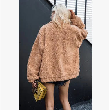 Majesty Luxe Faux-Wool Zip Jacket