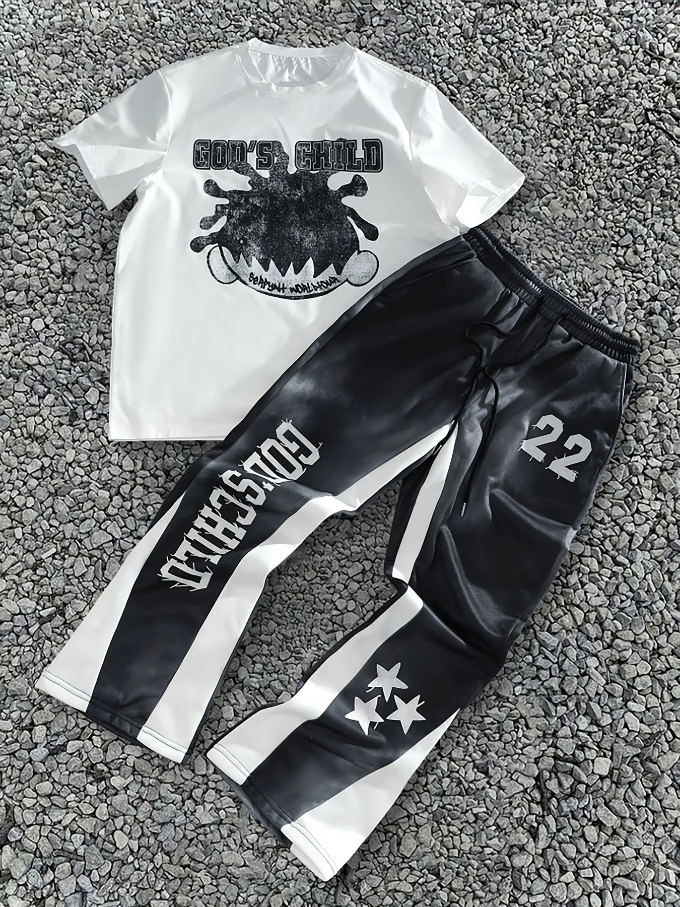 2025 Men's Simple, Personalized, Versatile Summer Short Sleeved Pants Set Majesty Me