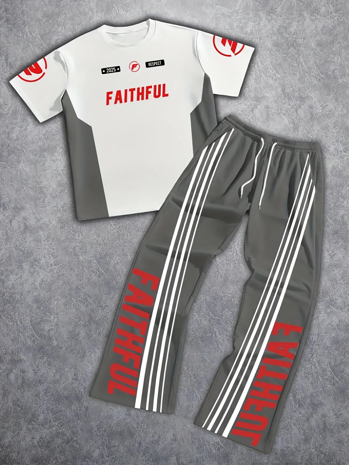 2025 Men's Simple, Personalized, Versatile Summer Short Sleeved Pants Set Majesty Me