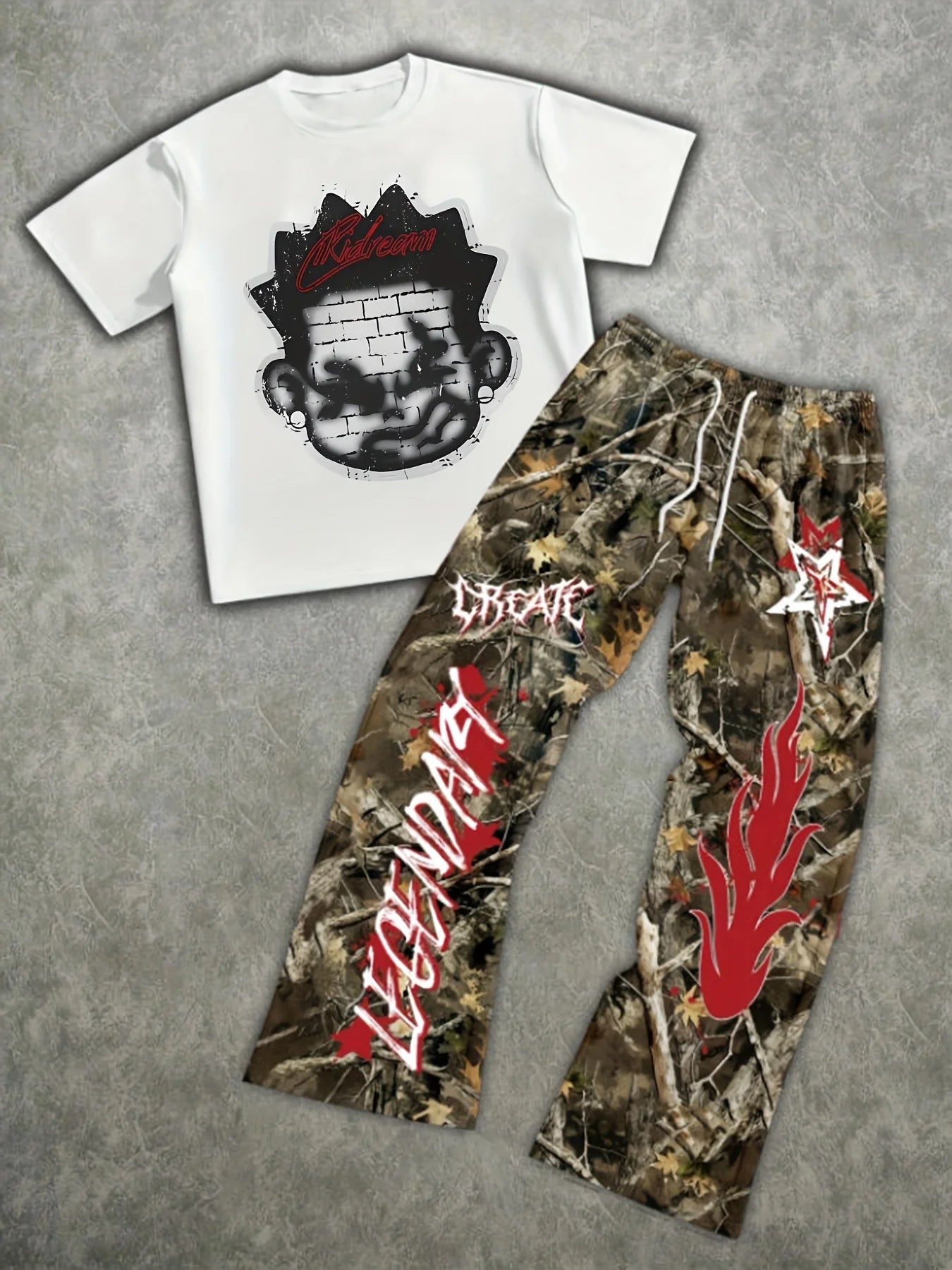2025 Men's Simple, Personalized, Versatile Summer Short Sleeved Pants Set Majesty Me