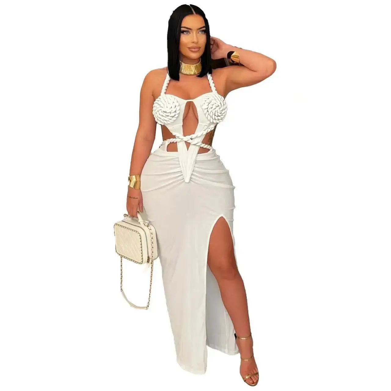 Midnight Contour Knit Gown Majesty Me