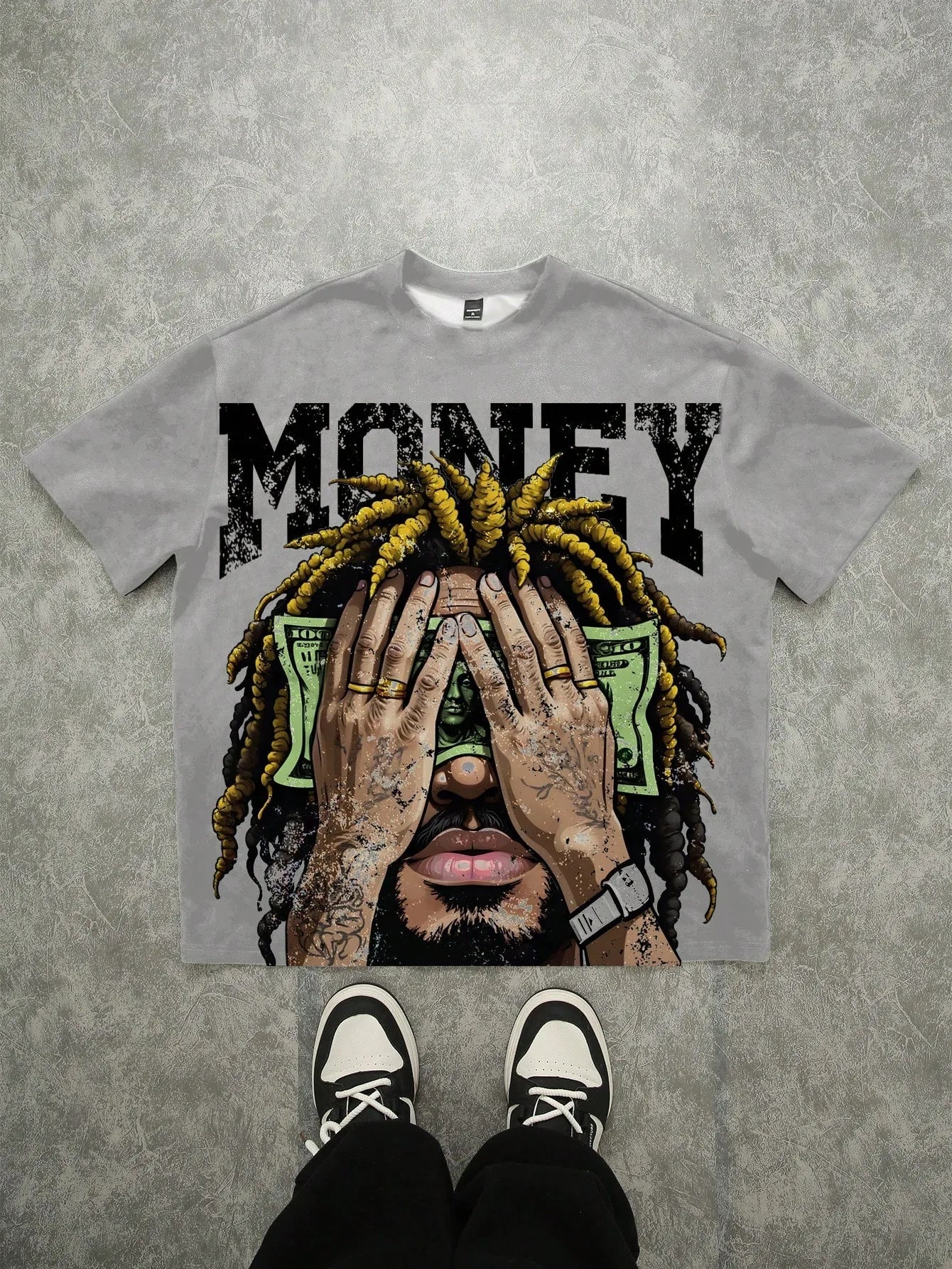 The new men's T-shirt for the summer of 2025 features a casual fashionable soft and breathable 3D letter pattern print Majesty Me