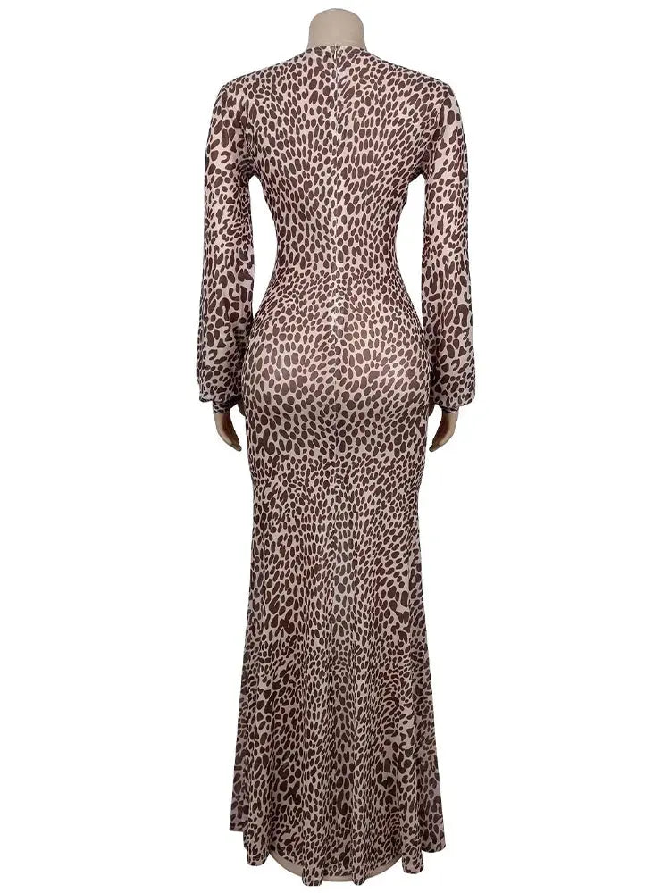 Wild Luxe Leopard Split Maxi Dress Majesty Me