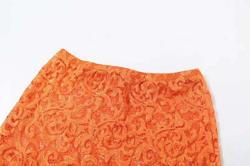 Midnight Muse Lace Two-Piece Set – Sheer Camisole Crop Top & Bodycon Maxi Skirt | Sexy Clubwear & Vacation Outfit Majesty Me Streetwear™