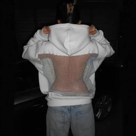Untamed Energy’ Sheer Backless Hoodie Majesty Me Streetwear™