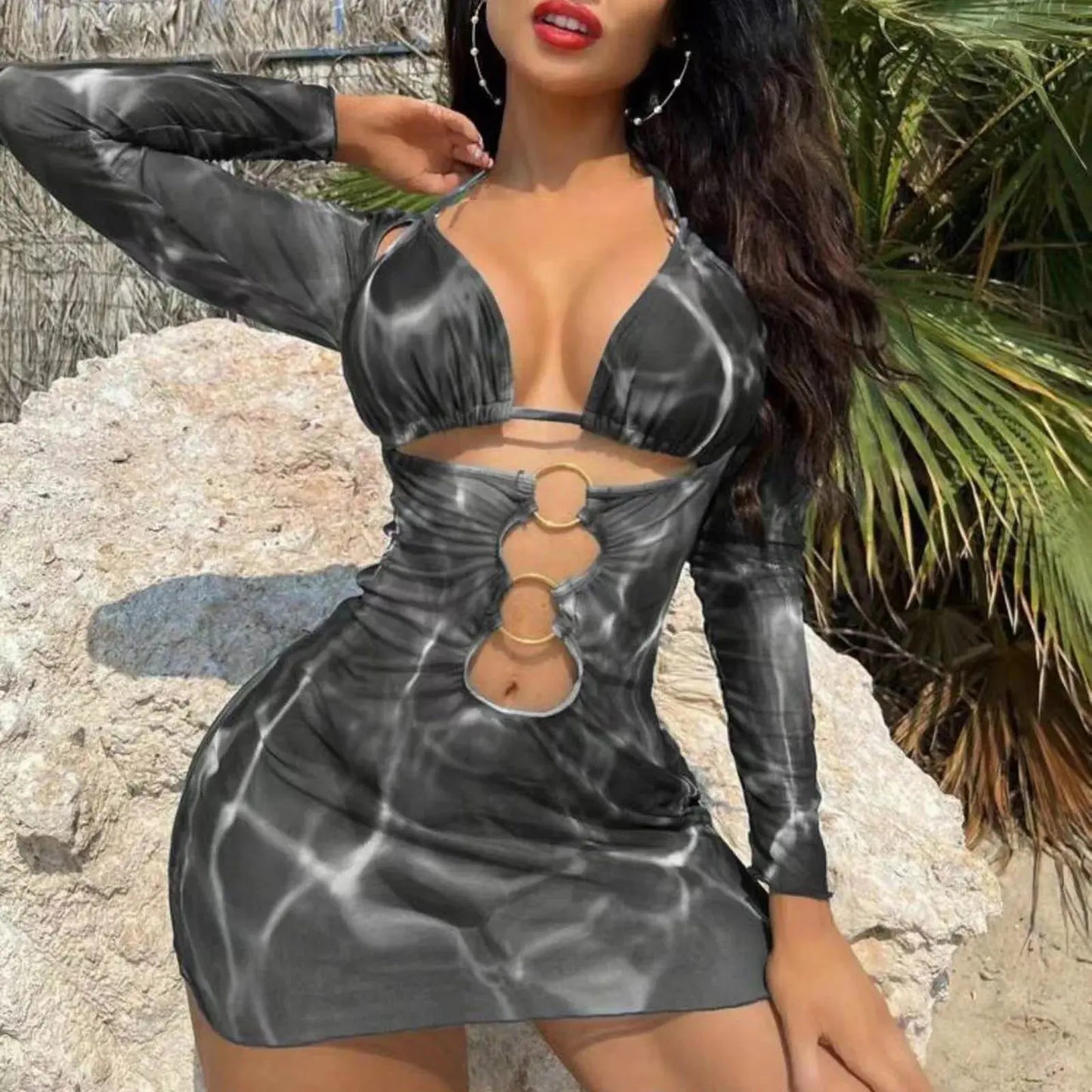 Women’s 3-Piece Swimsuit Set – Bikini Top, Bottom & Long Split Cover-Up Skirt (2025 Collection) - Majesty Me
