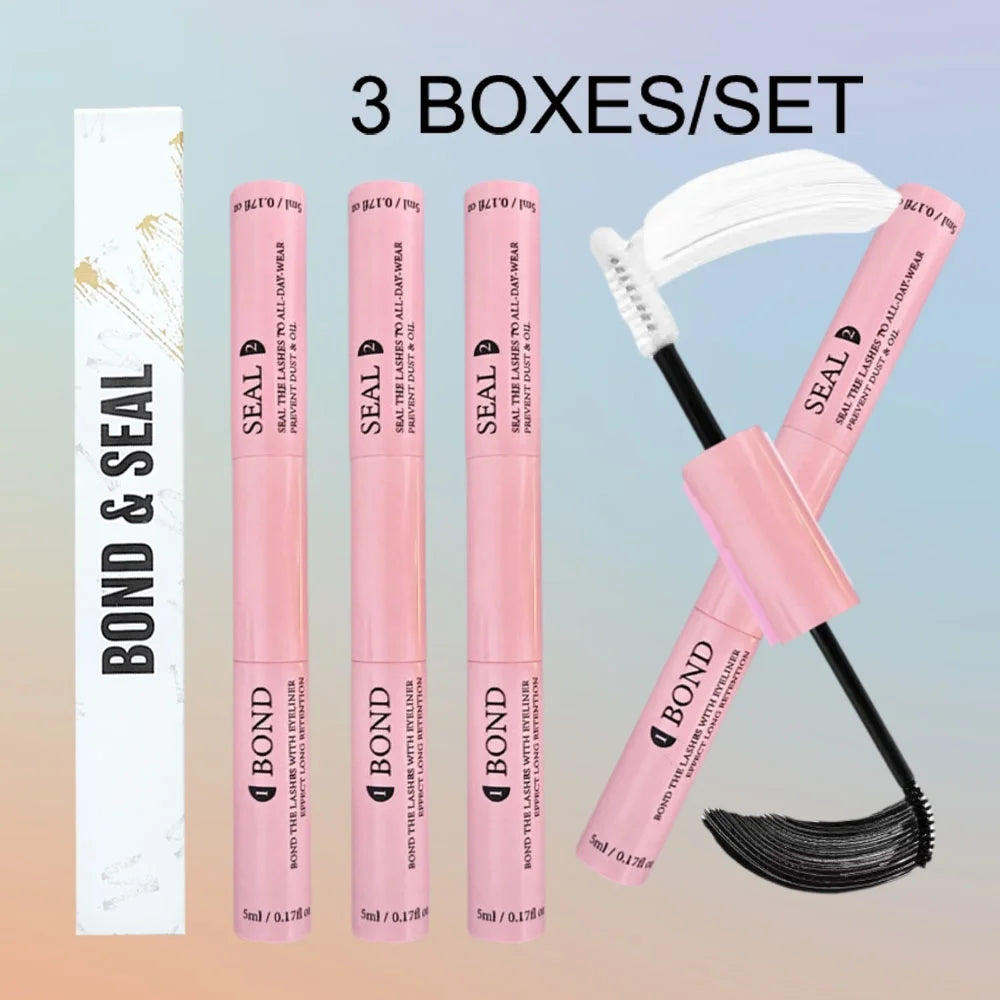 Lash Bond and Seal 10ml Individual Lashes Glue and Seal Super Strong Hold Lash Extension and Lash Glue Remover 5ml Tweezers Kit Majesty Me