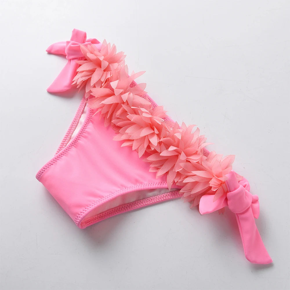 DXTON Girls Bikinis Sets Kids Ruffle Tops Shorts Swimwear Summer Beach Costumes Swimsuit Bathing Suit Toddlers Clothes Set Majesty Me