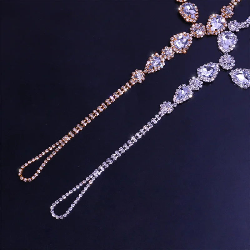Gorgeous Cubic Zirconia Chain Anklet for Women Exquisite Silver Color Ankle Bracelet Barefoot Sandals Foot Jewelry Majesty Me