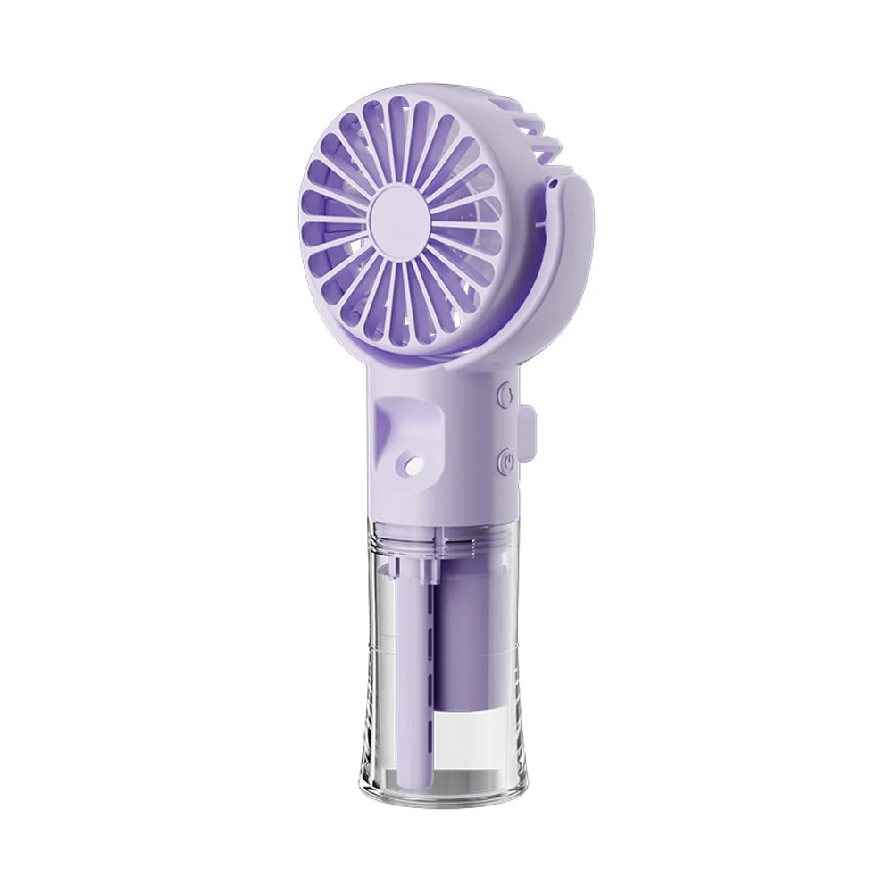 Portable Water Mist Fan Mini Handheld Fan USB Charging 4 Speeds Hanging Neck Spray Fans Portable Personal Hand Held Small Fan Majesty Me
