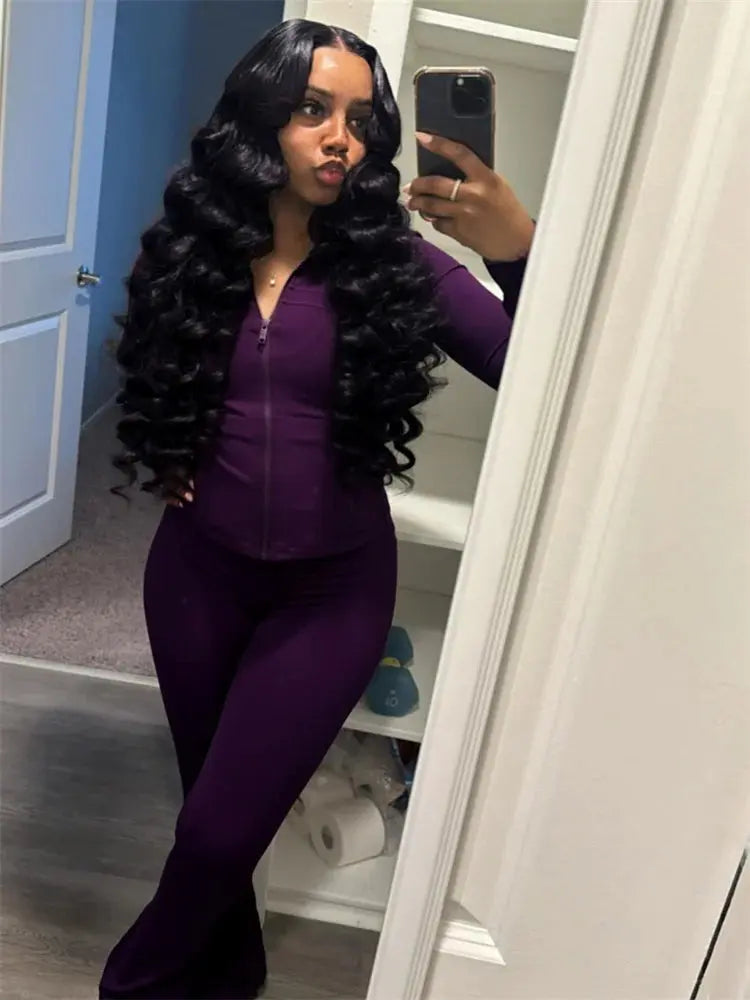 Elegance Fit Two-Piece Tracksuit Set Majesty Me
