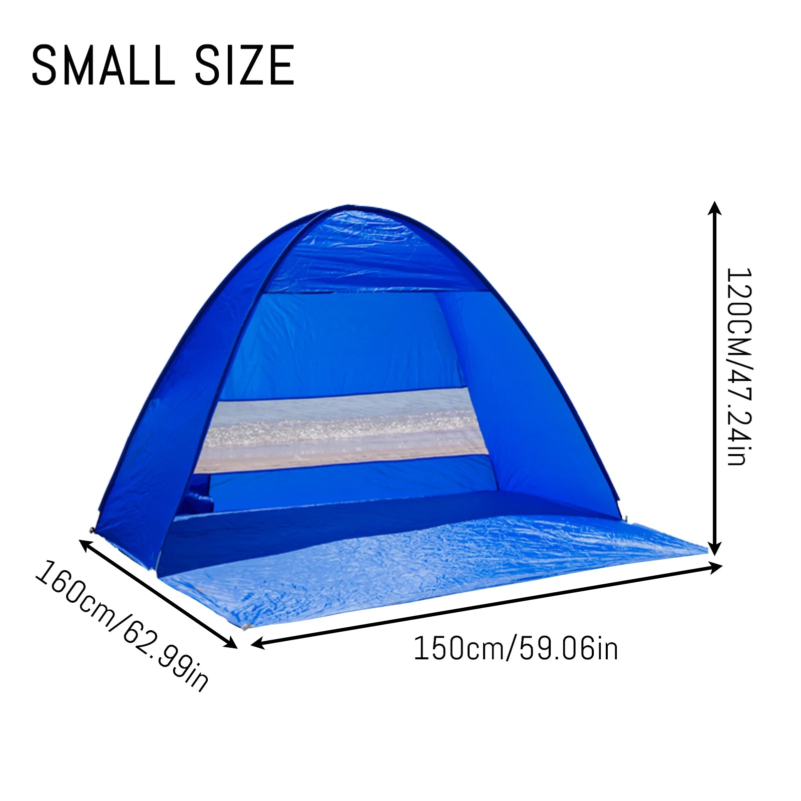 Pop-up beach tent,with handbag - compact folding design, suitable for outdoor camping,picnicking, and travel Majesty Me