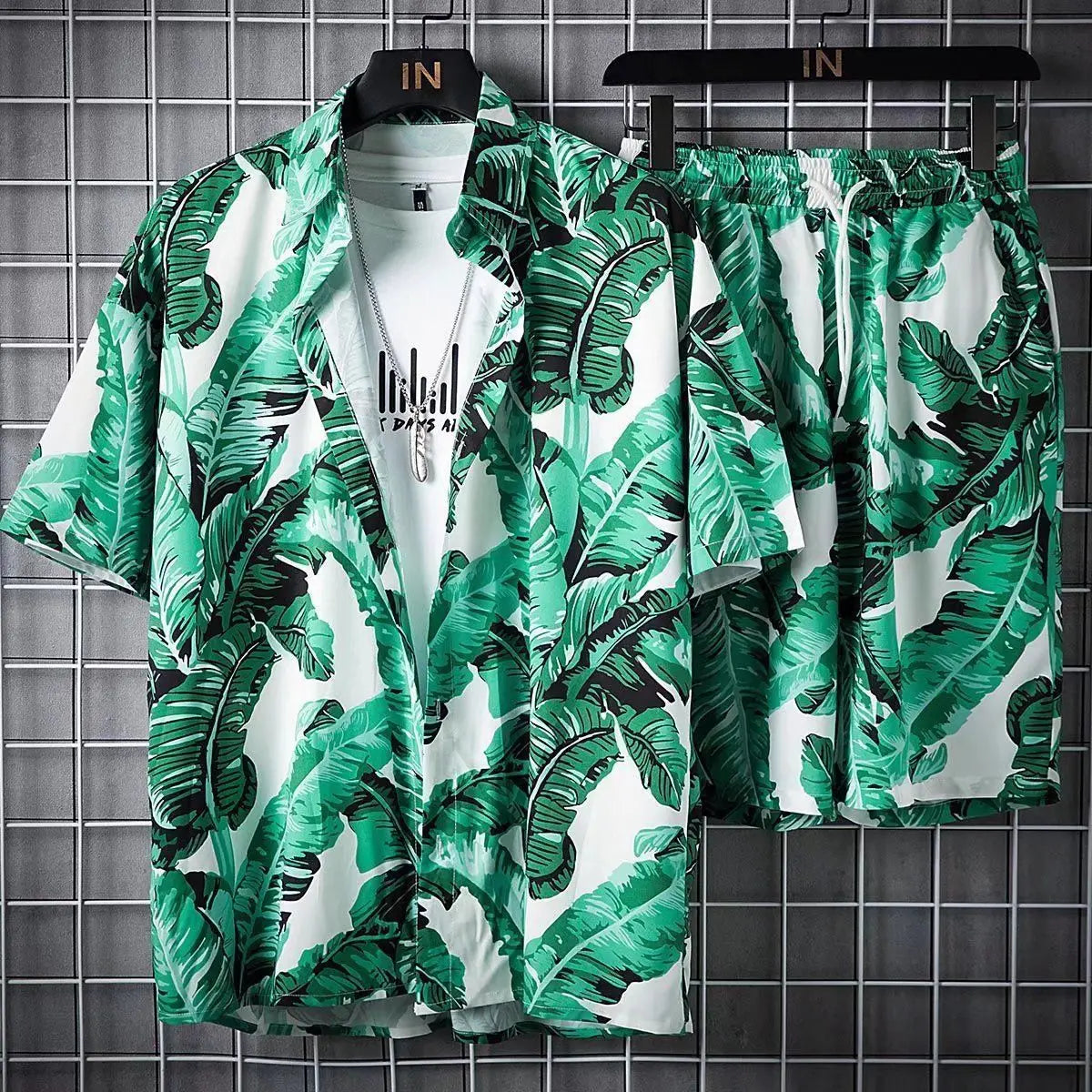 Beach Clothes For Men 2 Piece Set Quick Dry Hawaiian Shirt and Shorts Set Men Fashion Clothing Printing Casual Outfits Summer Majesty Me