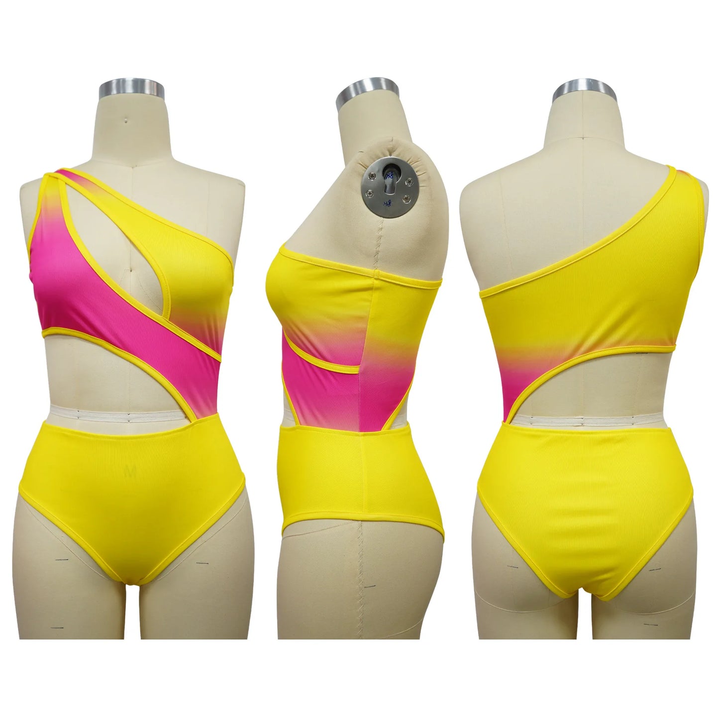 CM.YAYA Women Gradient Maxi Long Skirt Suit and Skew Collar Bodysuit Matching Two 2 Piece Set Outfit 2024 Summer Bikinis Set Majesty Me