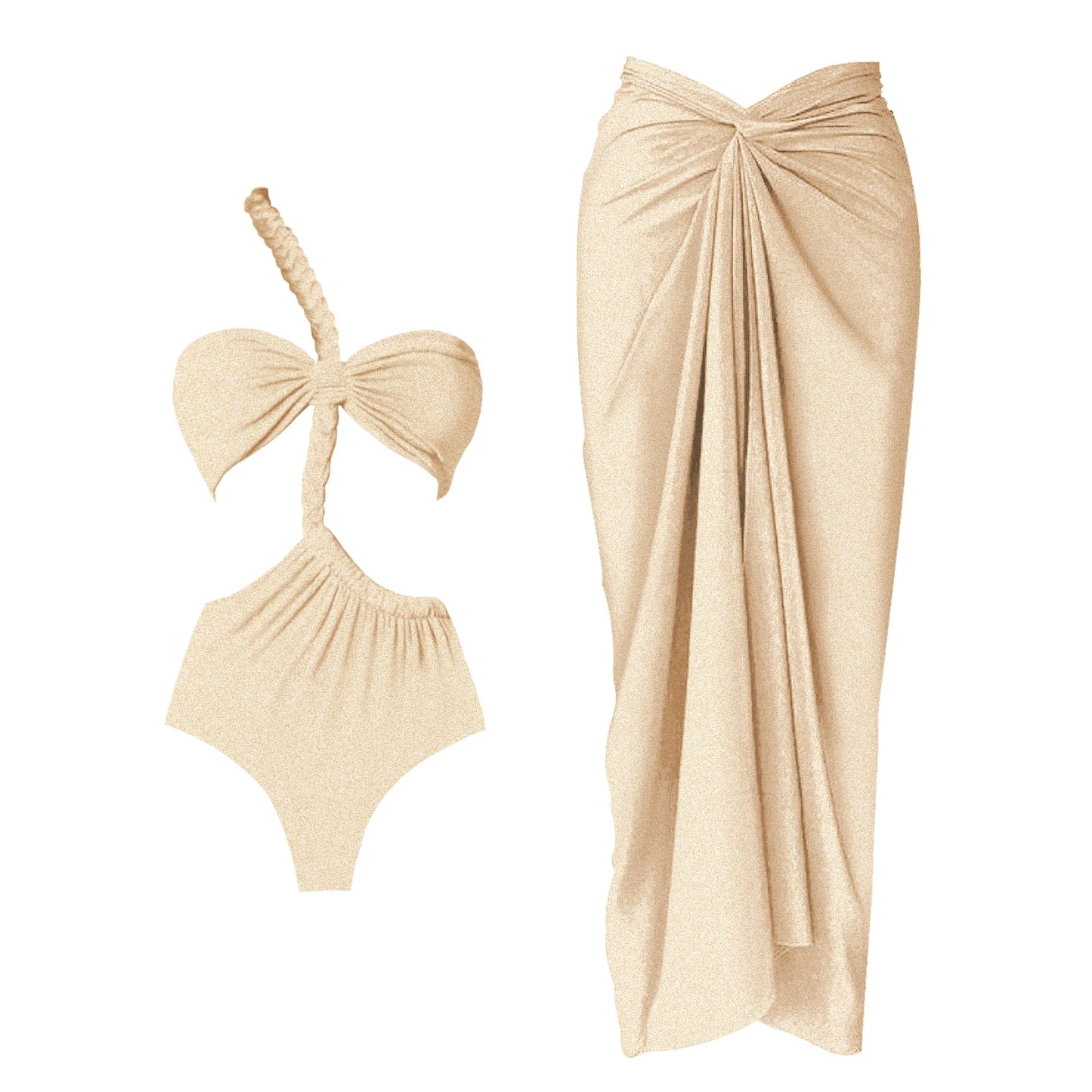 New 3Pcs Crochet Bikini Women Swimsuit Sexy Swimwear Halter Biquini Push Up Swim Suit Strappy Bodysuit Female Bathsuit Beachwear Majesty Me