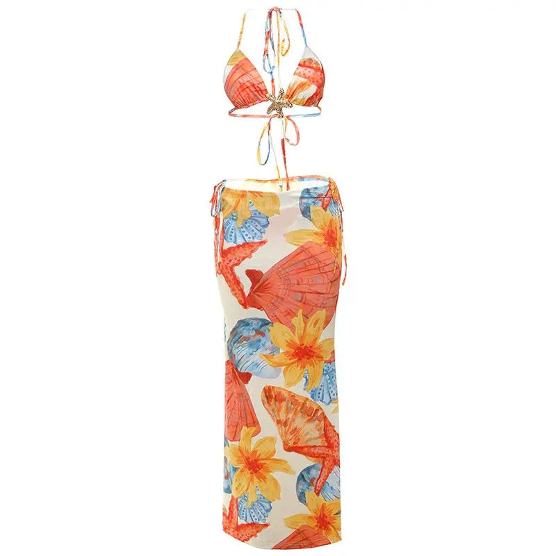 Midnight Tropics 3-Piece Swim Set Majesty Me