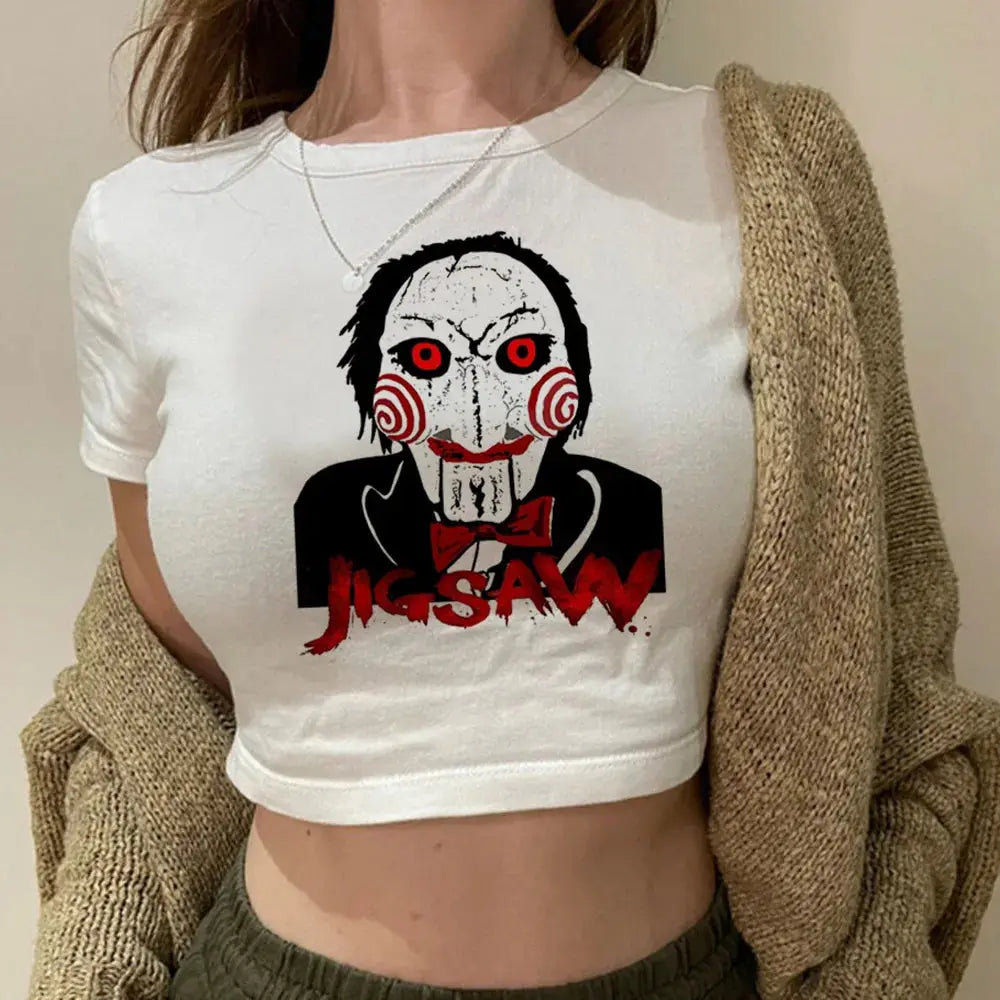 Saw Horror Graphic Tee | Gothic 90s Hippie Grunge T-Shirt Majesty Me Streetwear™