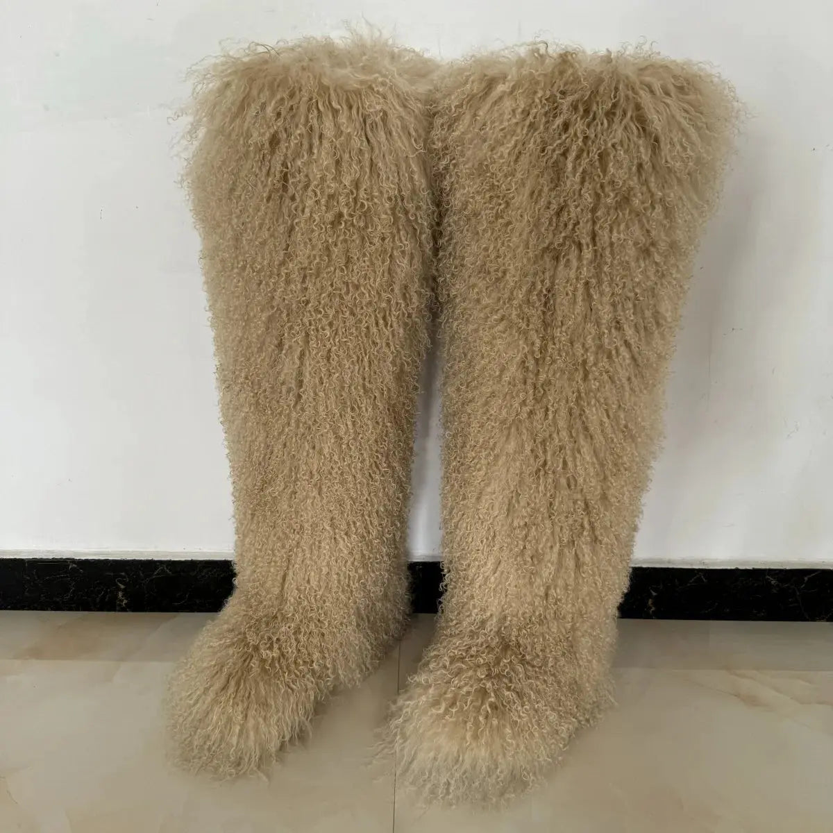 Majesty Me “Empress Frost” Thigh-High Fur Boots Majesty Me Streetwear™