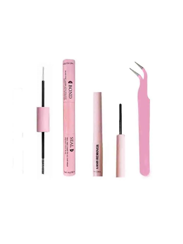 Lash Bond and Seal 10ml Individual Lashes Glue and Seal Super Strong Hold Lash Extension and Lash Glue Remover 5ml Tweezers Kit Majesty Me