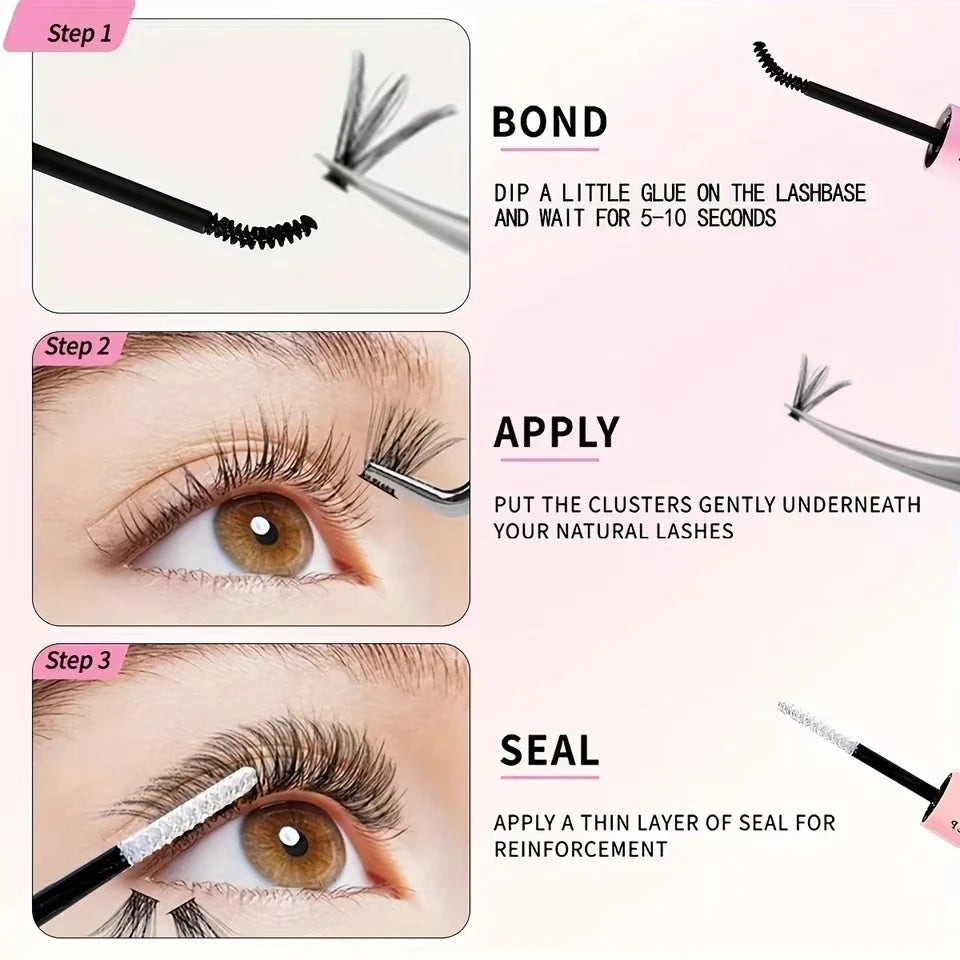 Lash Bond and Seal 10ml Individual Lashes Glue and Seal Super Strong Hold Lash Extension and Lash Glue Remover 5ml Tweezers Kit Majesty Me