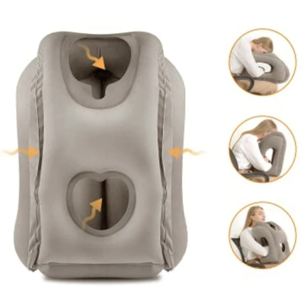 Inflatable Travel Pillow,Travel Accessories With Neck And Head Support, Travel Pillow For Long Haul Flights Cars Office Napping Majesty Me