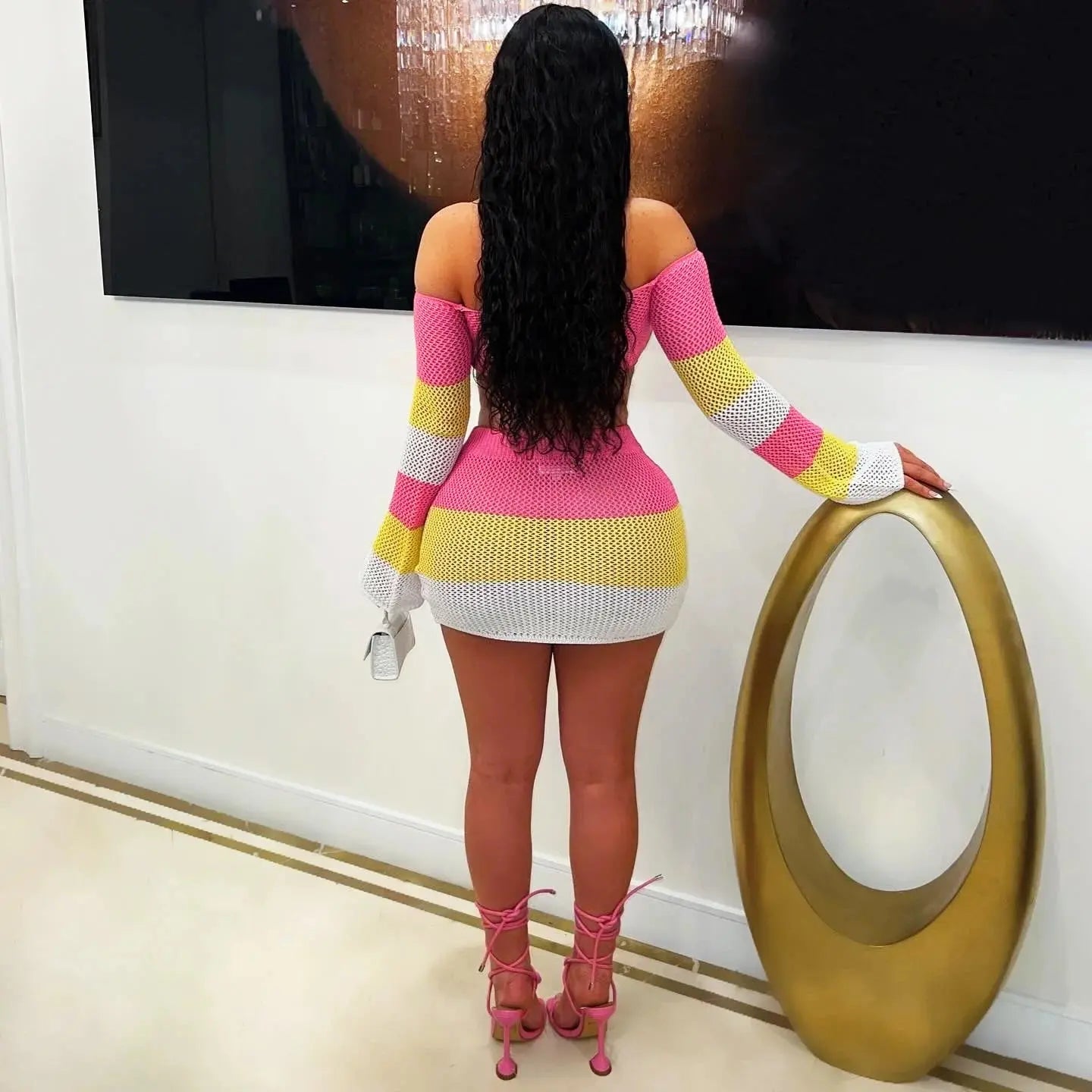 Majesty Me “Sweet Escape” Knit Skirt Set – Off-Shoulder Printed Top & High-Waist A-Line Mini Skirt Majesty Me Streetwear™