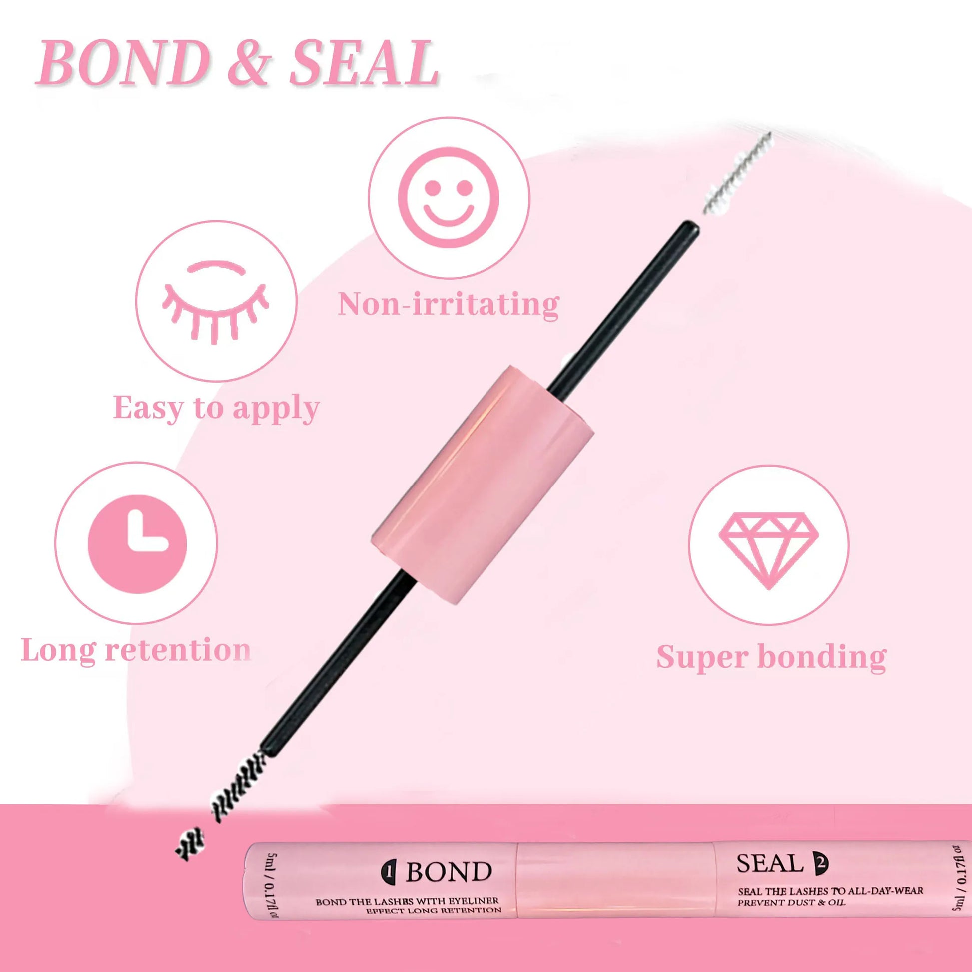 Lash Bond and Seal 10ml Individual Lashes Glue and Seal Super Strong Hold Lash Extension and Lash Glue Remover 5ml Tweezers Kit Majesty Me