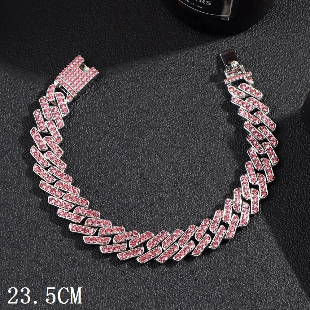 Flatfoosie Hip Hop Iced Out Chunky Cuban Chain Anklets For Women Luxury Rhinestone Link Ankle Bracelet Beach Barefoot Jewelry Majesty Me