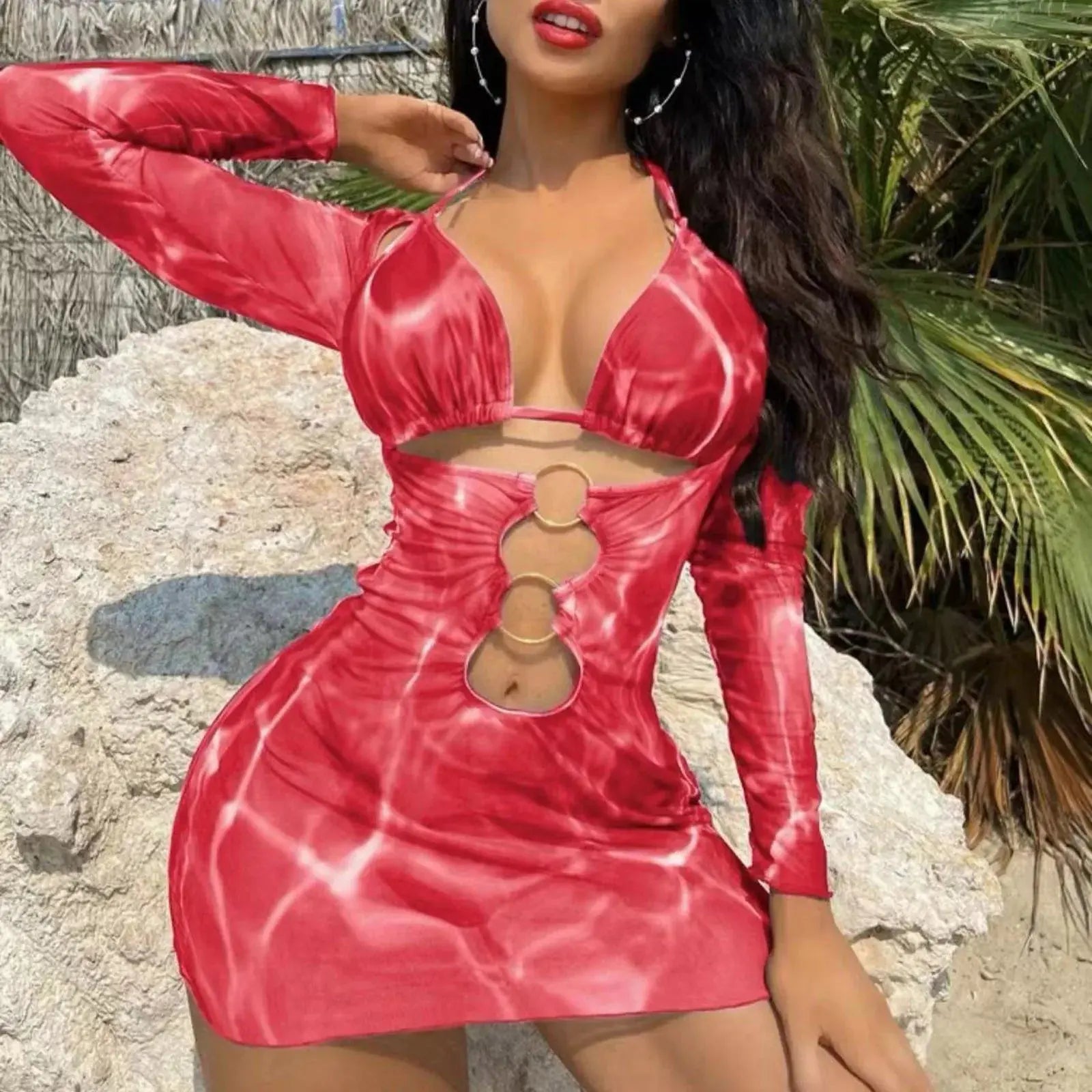 Women’s 3-Piece Swimsuit Set – Bikini Top, Bottom & Long Split Cover-Up Skirt (2025 Collection) - Majesty Me