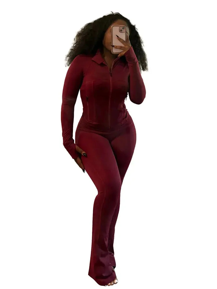 Elegance Fit Two-Piece Tracksuit Set Majesty Me