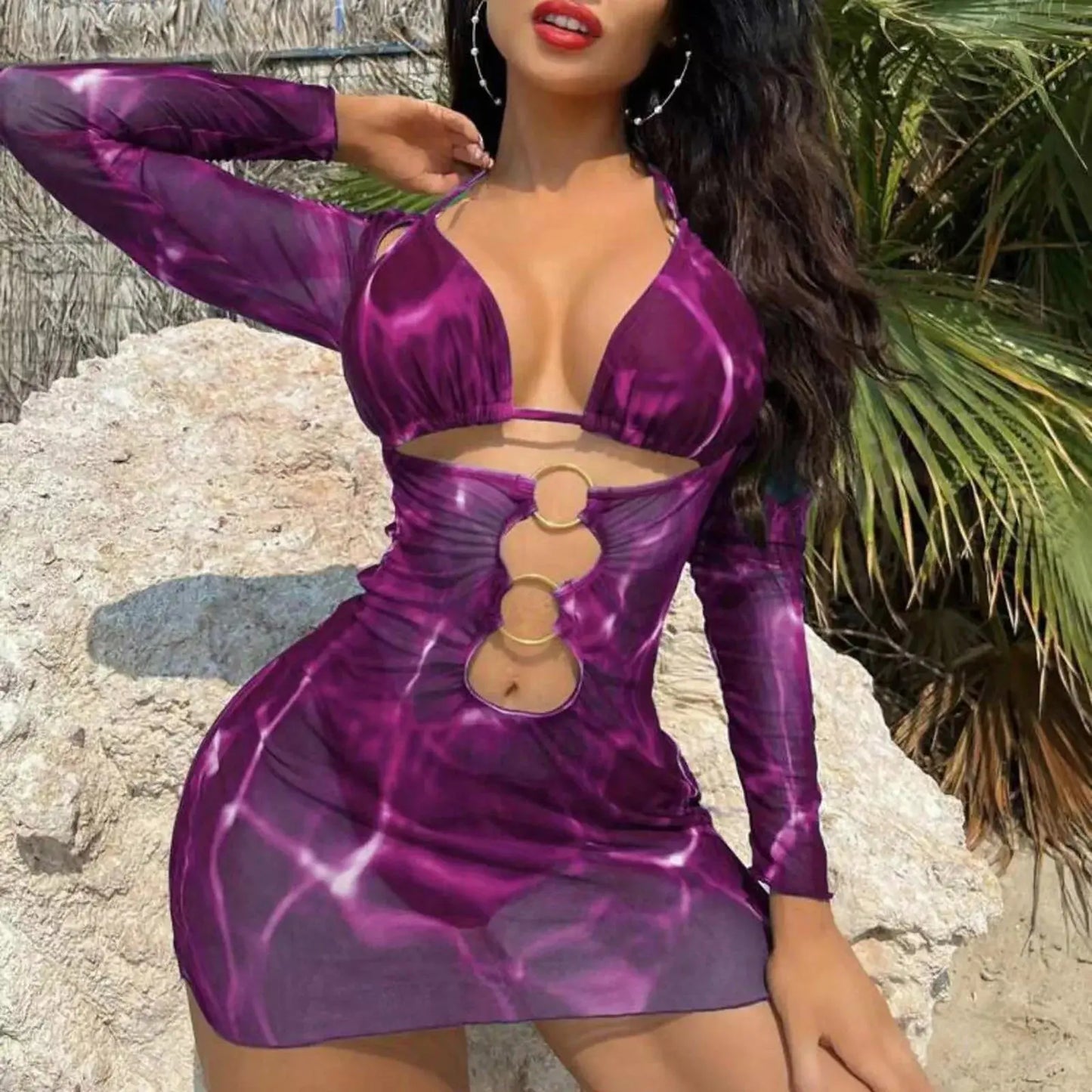 Women’s 3-Piece Swimsuit Set – Bikini Top, Bottom & Long Split Cover-Up Skirt (2025 Collection) - Majesty Me