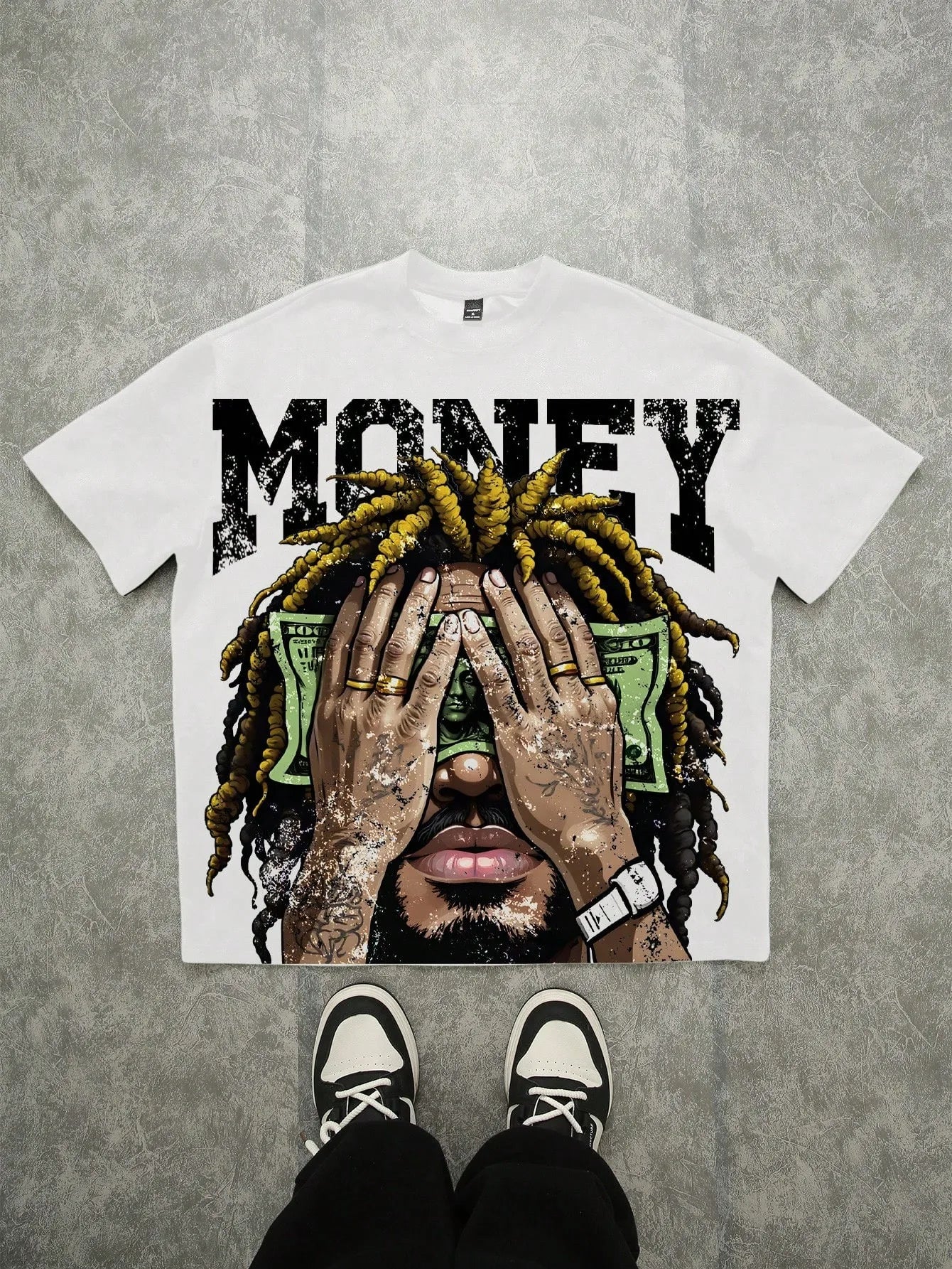 The new men's T-shirt for the summer of 2025 features a casual fashionable soft and breathable 3D letter pattern print Majesty Me
