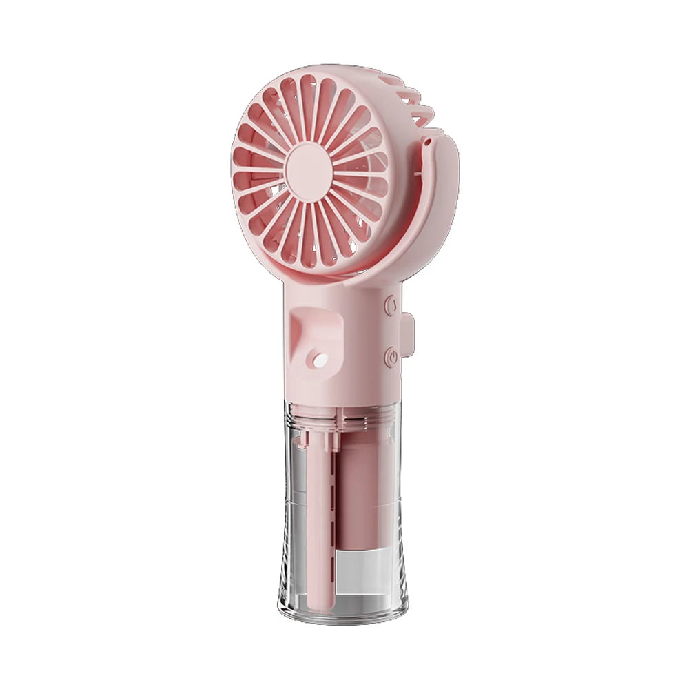 Portable Water Mist Fan Mini Handheld Fan USB Charging 4 Speeds Hanging Neck Spray Fans Portable Personal Hand Held Small Fan Majesty Me