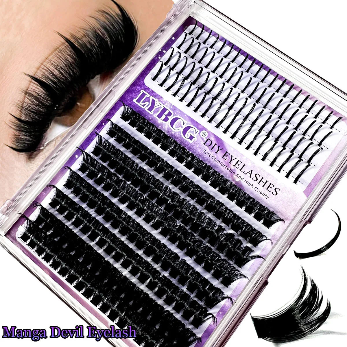 Lash Clusters 100D Lash Spikes Eyelash Clusters Volume Individual Lashes DIY Spiky Lash Extension Mega Cluster Eyelash Extension Majesty Me