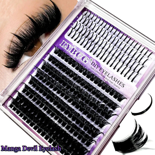 Lash Clusters 100D Lash Spikes Eyelash Clusters Volume Individual Lashes DIY Spiky Lash Extension Mega Cluster Eyelash Extension Majesty Me