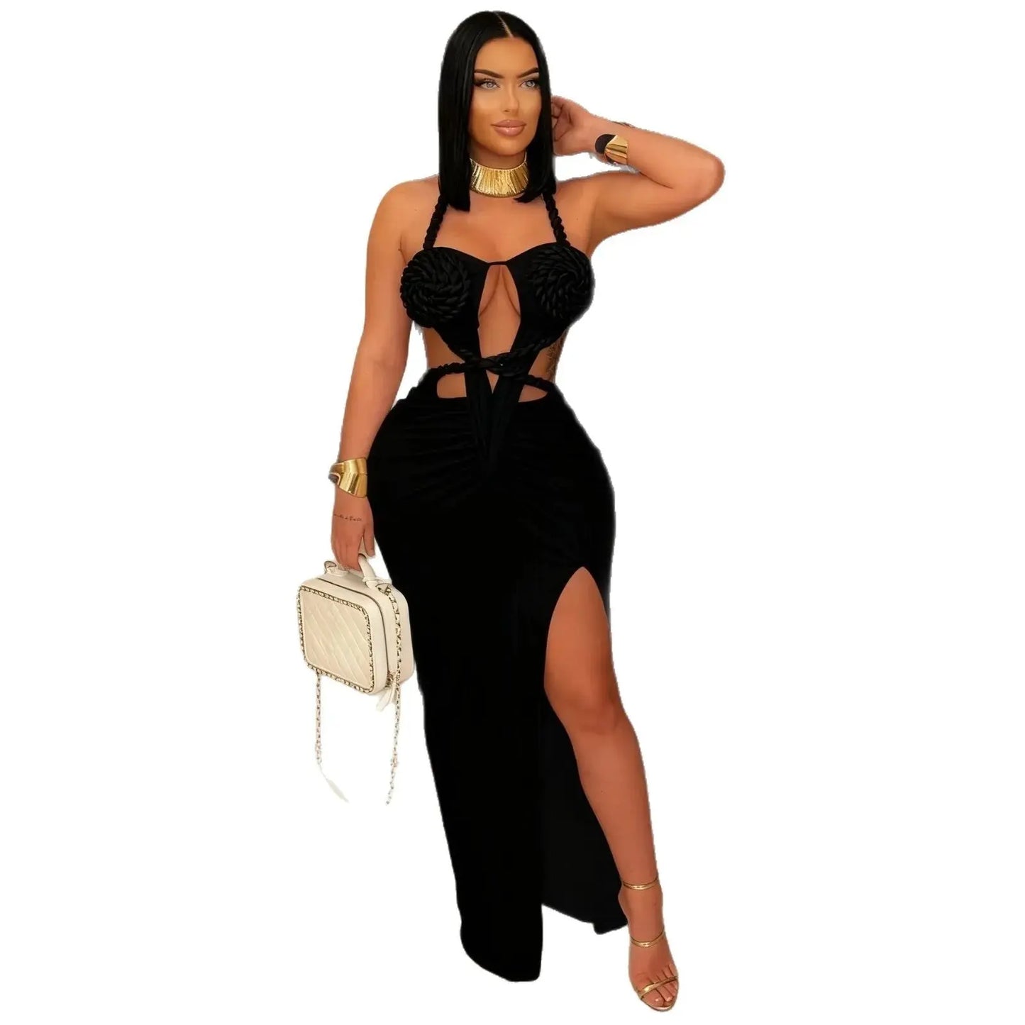 Midnight Contour Knit Gown Majesty Me