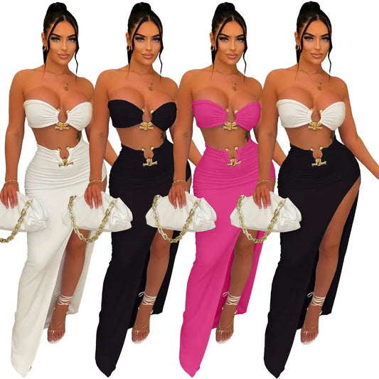 Women’s Sexy Irregular Skirt Set | European & American Style Beach Vacation Outfit Majesty Me