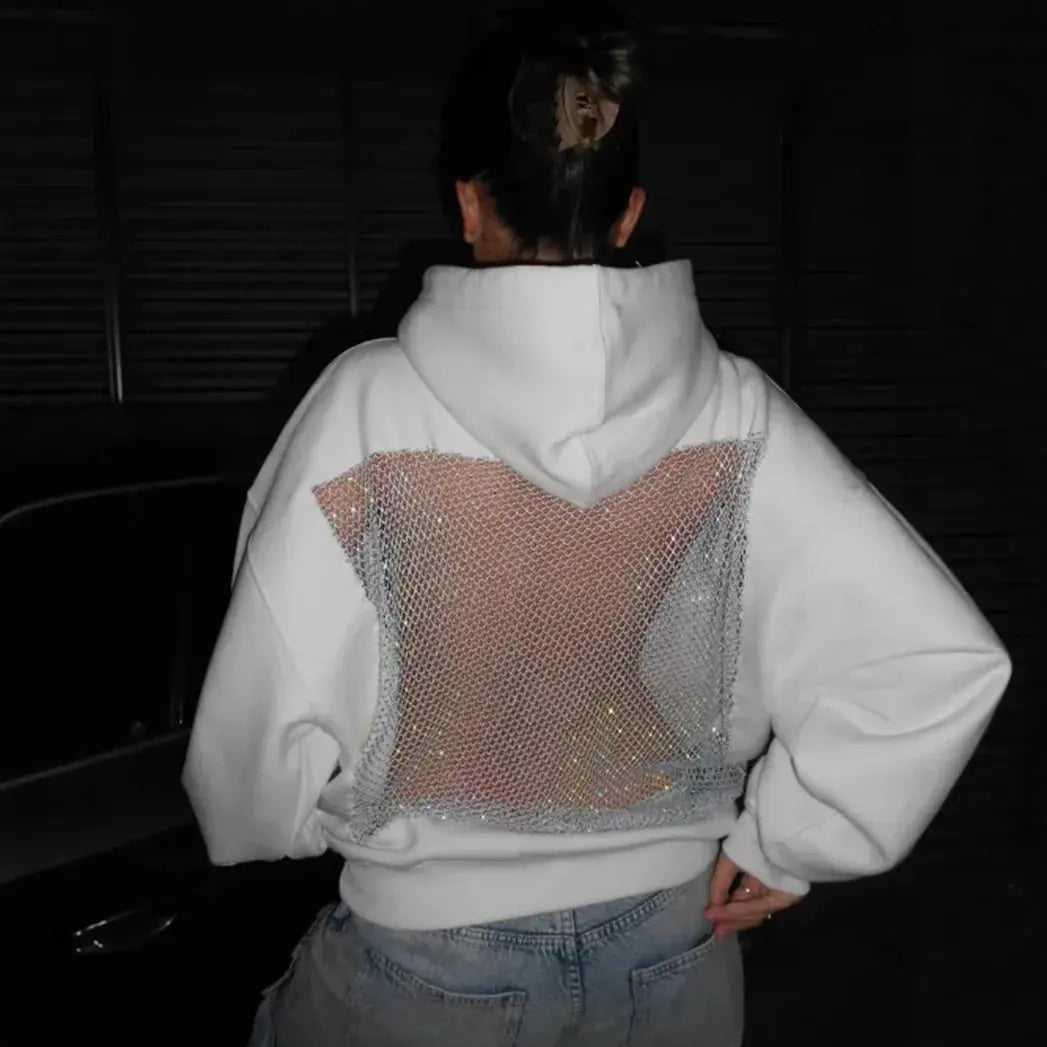 Untamed Energy’ Sheer Backless Hoodie Majesty Me Streetwear™