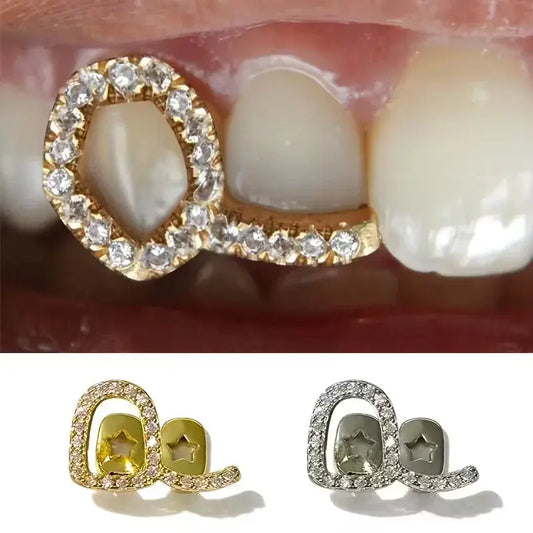 Golden Reign Chain-Link Tooth Grill – Hip-Hop Luxury Dental Jewelry Majesty Me Streetwear™