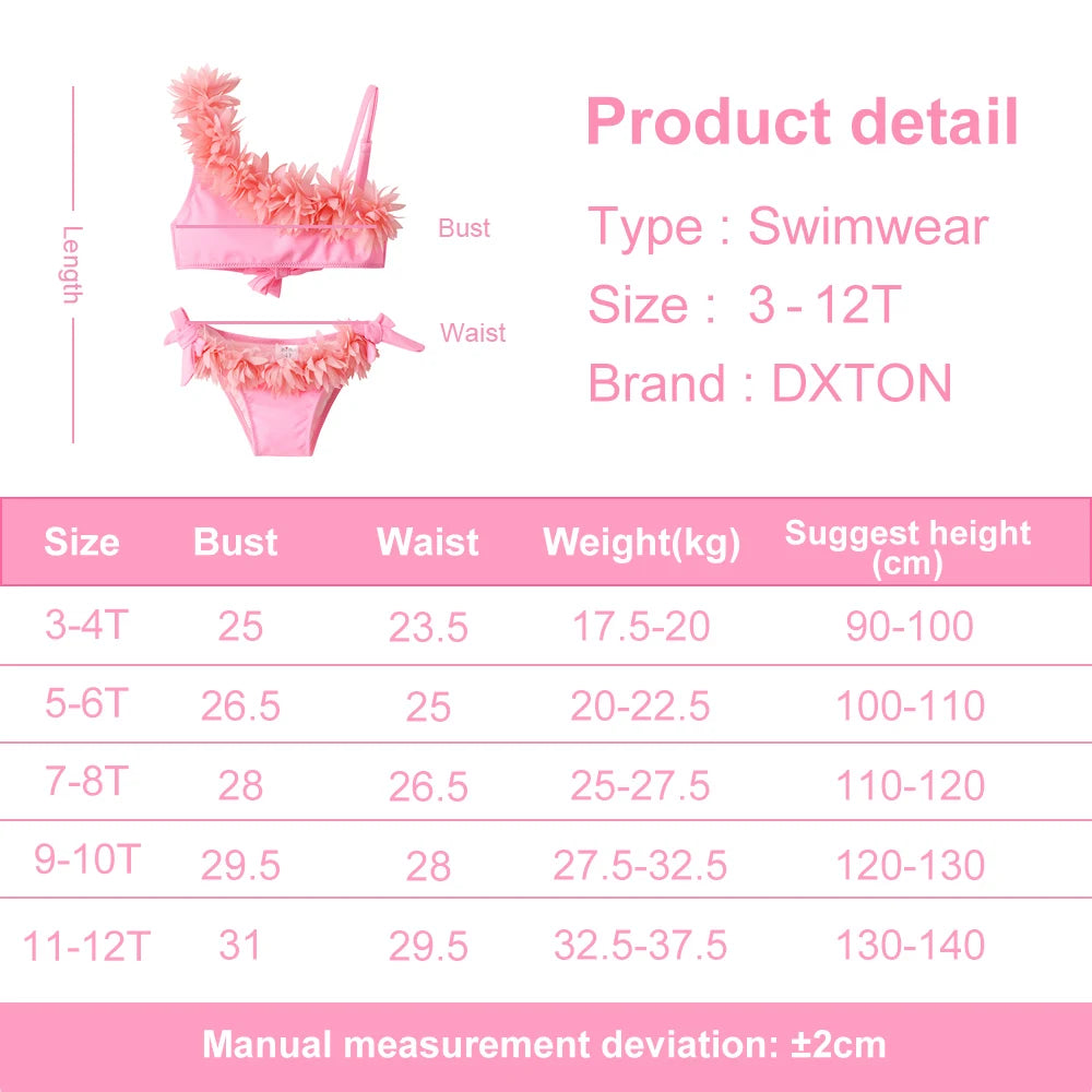 DXTON Girls Bikinis Sets Kids Ruffle Tops Shorts Swimwear Summer Beach Costumes Swimsuit Bathing Suit Toddlers Clothes Set Majesty Me