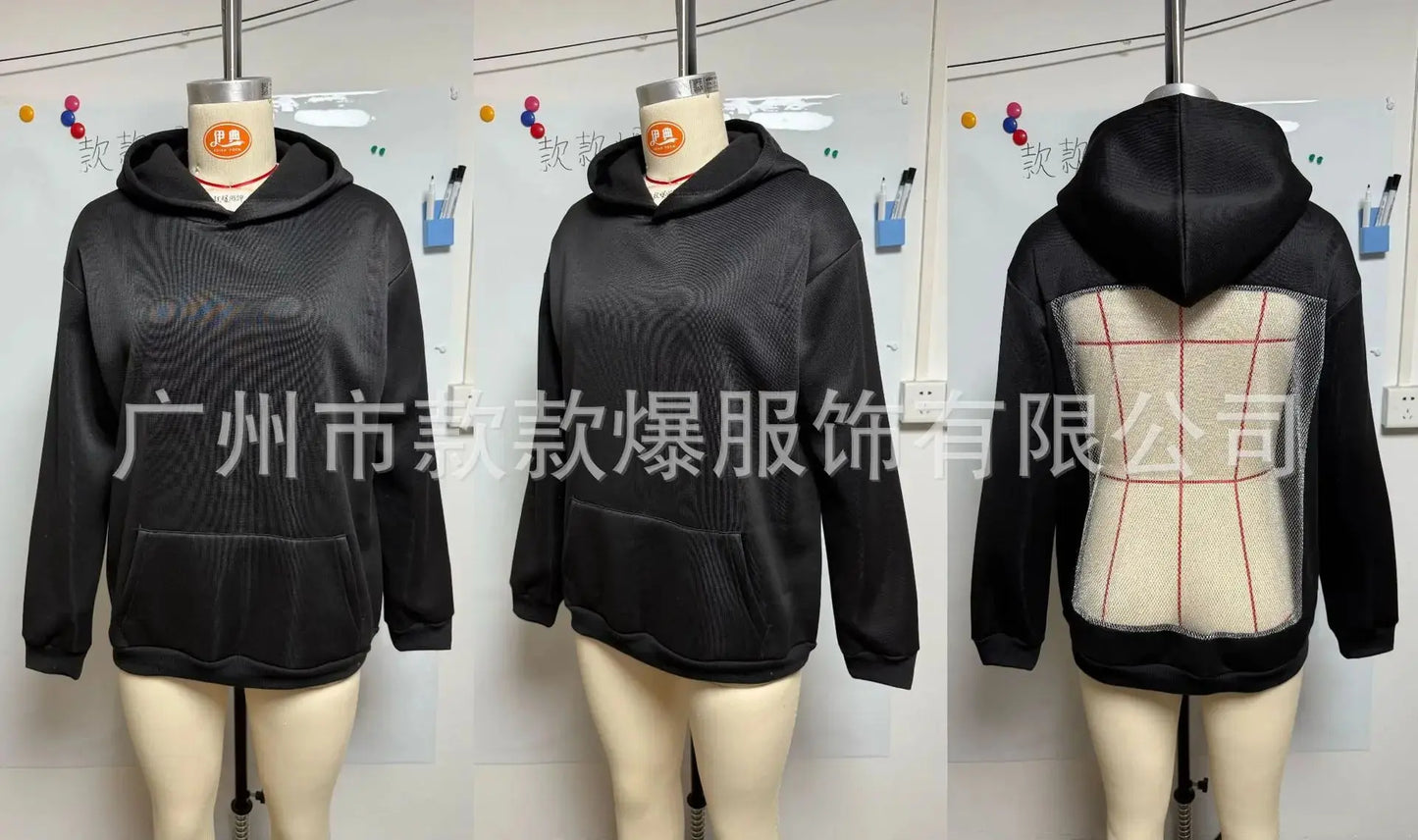 Untamed Energy’ Sheer Backless Hoodie Majesty Me Streetwear™