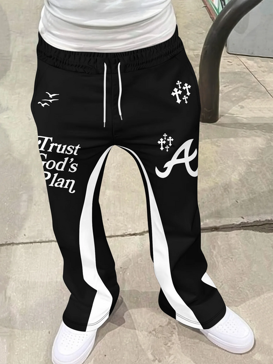 Y2k Flared Pants Men Loose 3D Print Trousers Casual Sweatpants Mid Waist Sporty Female Clothes Streetwear Hip Hop Vintage Pants Majesty Me