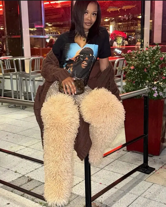 Royal Frost” Thigh-High Fur Boots – Luxe Mongolian Fox Snow Boots for the Modern It-Girl Majesty Me Streetwear™