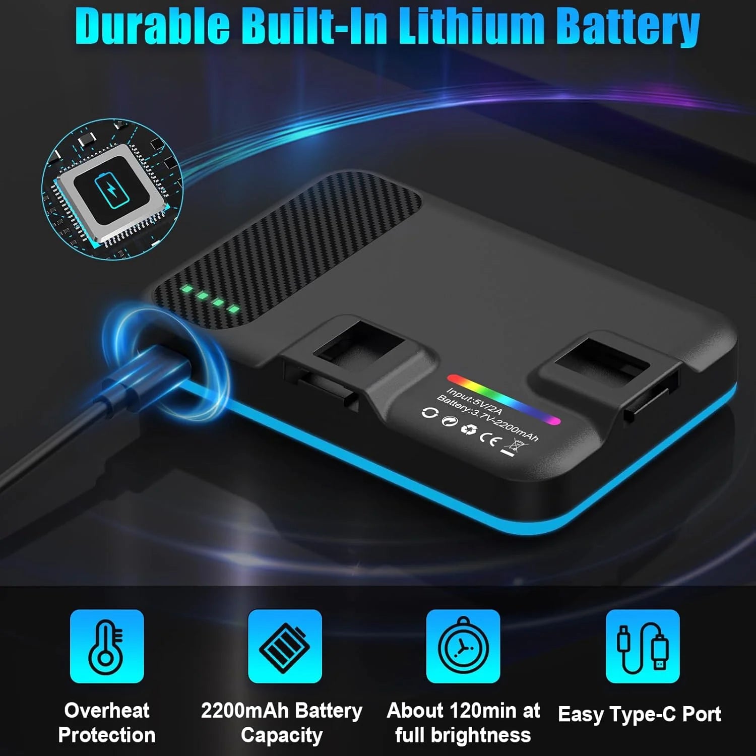 LED Video light, 2500K-6500K RGB selfie light, iPhone-CRI 97+, 2200mAh camera light, 3CCT/RGB 360° full color /20 lighting effec Majesty Me