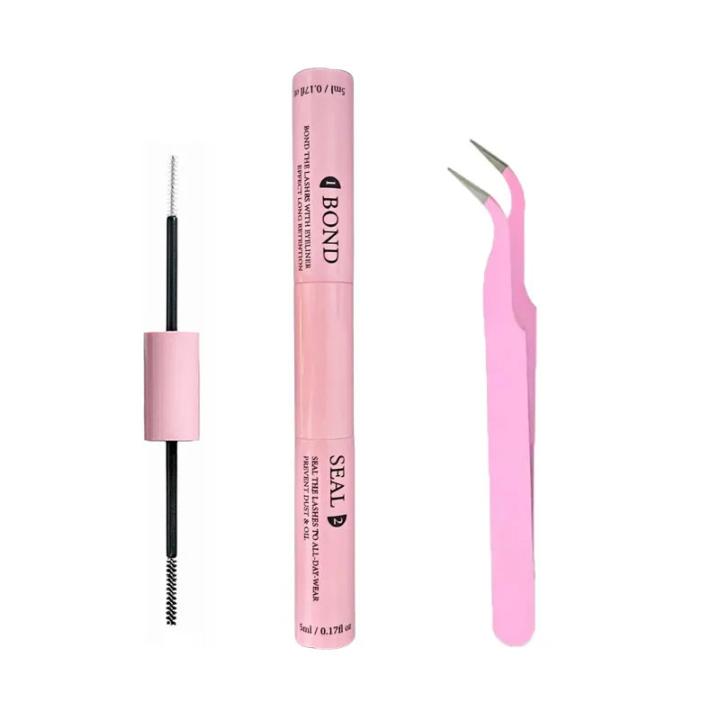Lash Bond and Seal 10ml Individual Lashes Glue and Seal Super Strong Hold Lash Extension and Lash Glue Remover 5ml Tweezers Kit Majesty Me