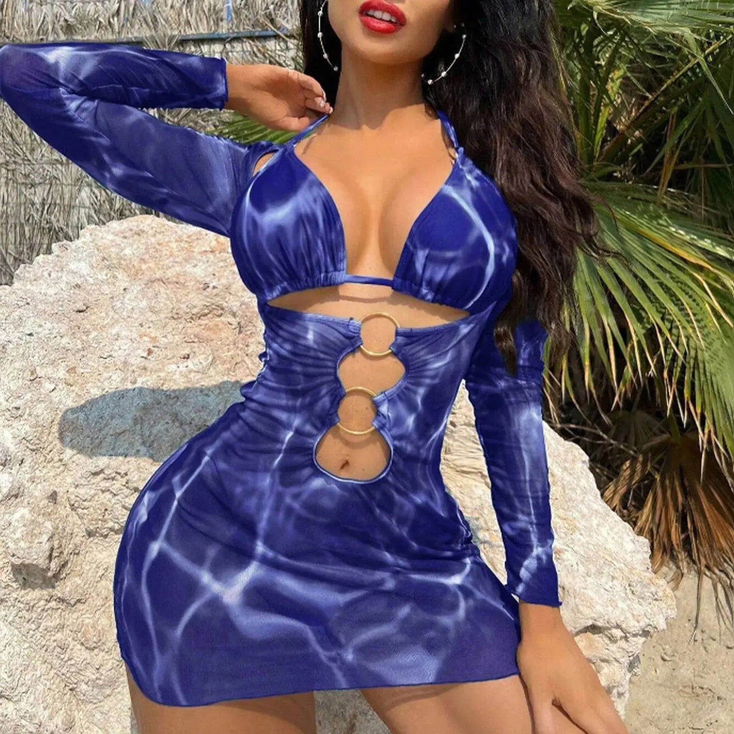 Women’s 3-Piece Swimsuit Set – Bikini Top, Bottom & Long Split Cover-Up Skirt (2025 Collection) - Majesty Me