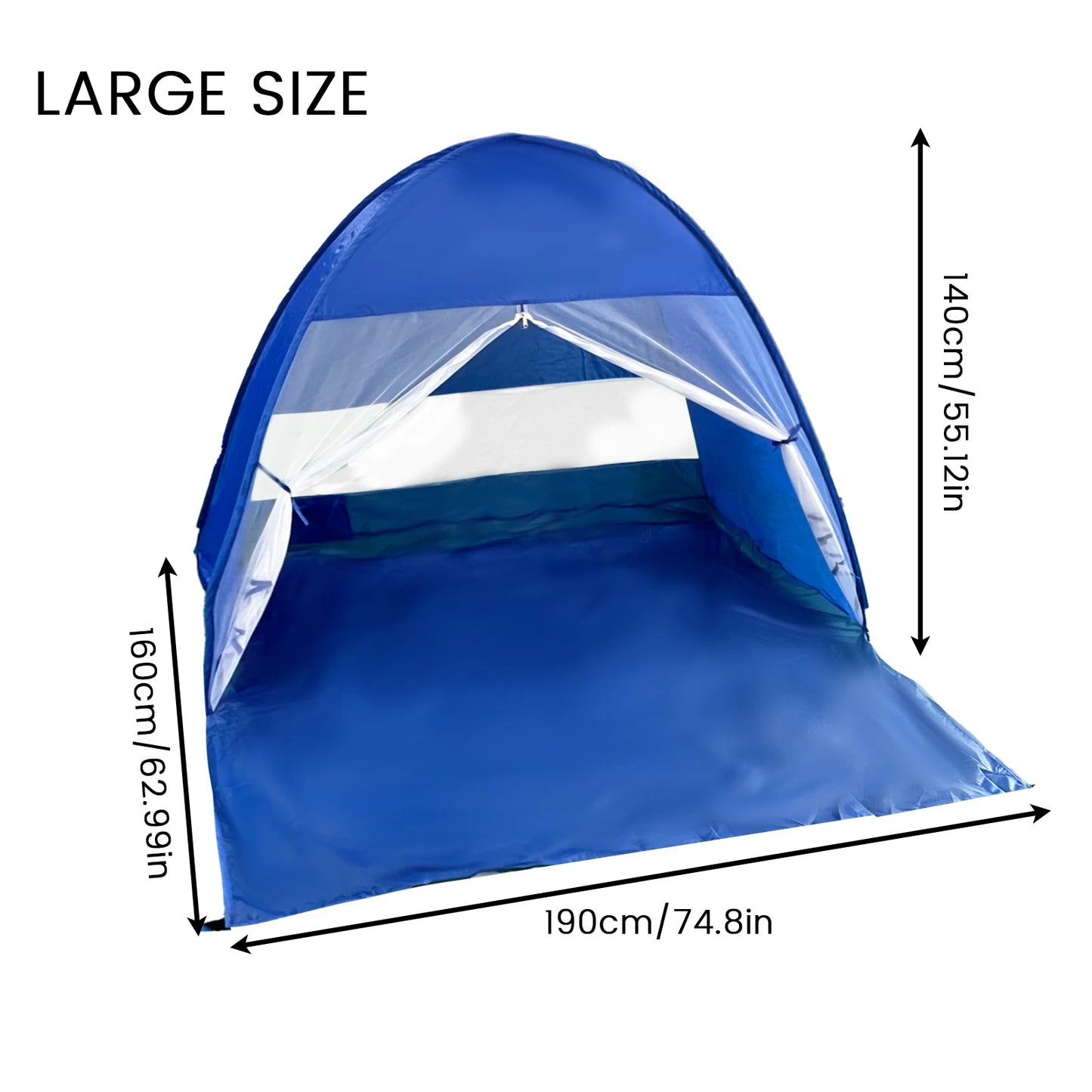 Pop-up beach tent,with handbag - compact folding design, suitable for outdoor camping,picnicking, and travel Majesty Me