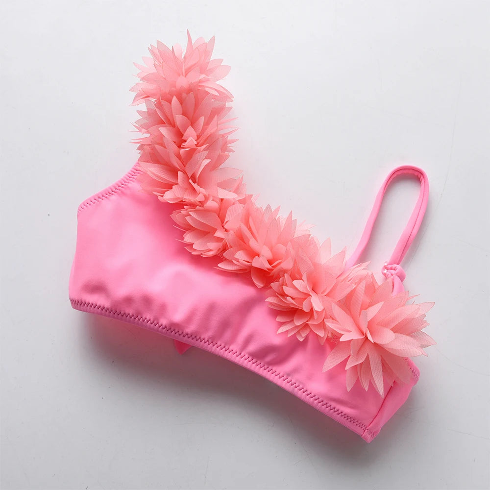 DXTON Girls Bikinis Sets Kids Ruffle Tops Shorts Swimwear Summer Beach Costumes Swimsuit Bathing Suit Toddlers Clothes Set Majesty Me
