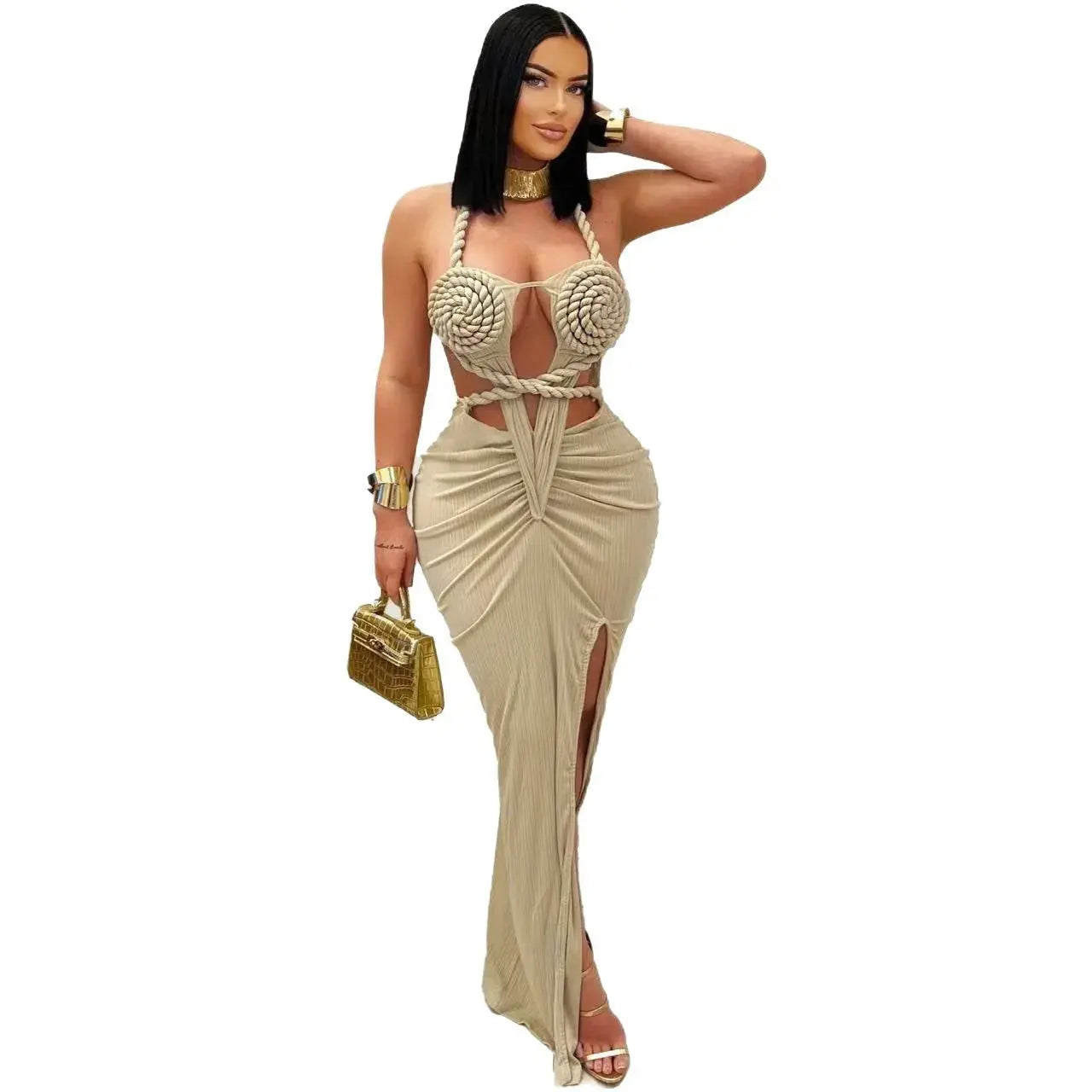 Midnight Contour Knit Gown Majesty Me